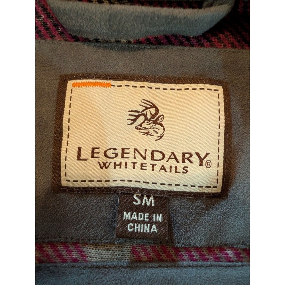 Legendary Whitetails Womens Small Plaid Sherpa Fleece Shacket Jacket Berry Pink - Picture 3 of 9
